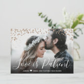 愛は忍耐強い 延期された結婚発表 招待状 (スタンド正面)