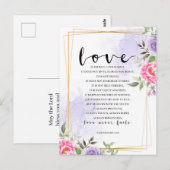 愛は忍耐強い、愛は親切 ポストカード (正面/裏面)