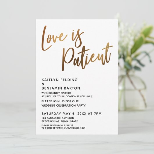 愛は忍耐強い 招待状 (スタンド正面)