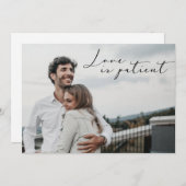 愛は忍耐強い 新しい日程 結婚延期 ポストカード (正面/裏面)