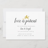 愛は忍耐強い 日程変更のお知らせ延期 セーブザデート (正面)