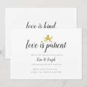愛は忍耐強い 日程変更のお知らせ セーブザデート (正面/裏面)