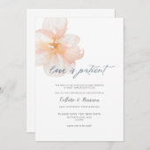 愛は忍耐強い 日程変更のお花招待状 招待状 (正面/裏面)