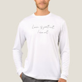愛は忍耐強い。私は違う。 トライブレンドTシャツ (正面)