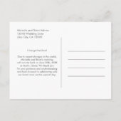 愛は忍耐強い 結婚式の日程を変更 案内ポストカード (裏面)