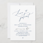 「愛は忍耐強い」 結婚式延期のお知らせ 招待状 (正面)