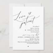 「愛は忍耐強い」 結婚式延期のお知らせ 招待状 (正面)