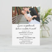 愛は忍耐強い 結婚発表 披露宴 招待状 (スタンド正面)