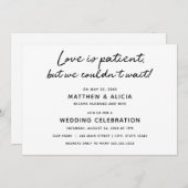 愛は忍耐強い 結婚発表 披露宴 招待状 (正面/裏面)
