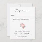 愛は忍耐強い - 聖書 RSVP カード (裏面)