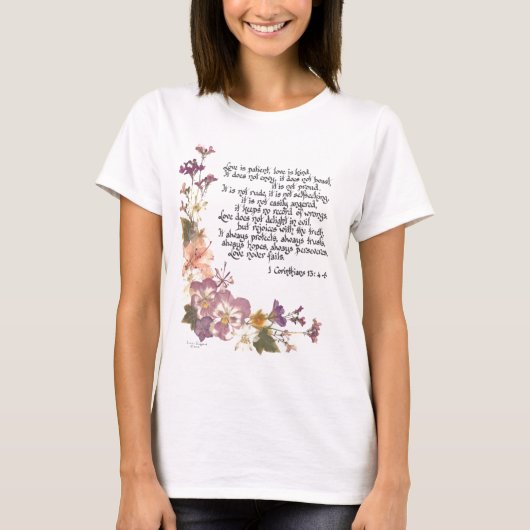 愛は忍耐強い Tシャツ (正面)