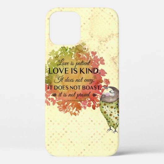 愛は忍耐強く優しいです 引用 Case-Mate iPhoneケース (裏面)
