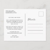 愛は忍耐強く手書結婚きの延期 案内ポストカード (裏面)