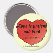 愛は忍耐強く親切な神々愛ショップ マグネット (正面/裏面)