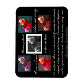 愛は忍耐強く、愛は優しいフローラ マグネット (縦)