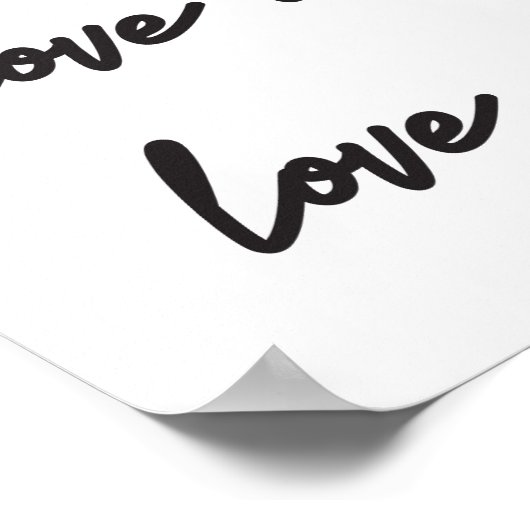 愛は忍耐強く、愛は優しい感動的引用文 ポスター (角)