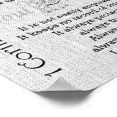 愛は忍耐強く、愛は優しい選択パーソナライズされた肢 ポスター (角)