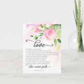 愛は忍耐強く、愛は慈しみ深い、愛は人を妬まない、愛は自慢しない、愛は高慢にならない、愛は礼を失しない カード (正面)