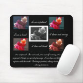 愛は忍耐強く、愛は花で優しい マウスパッド (マウス)