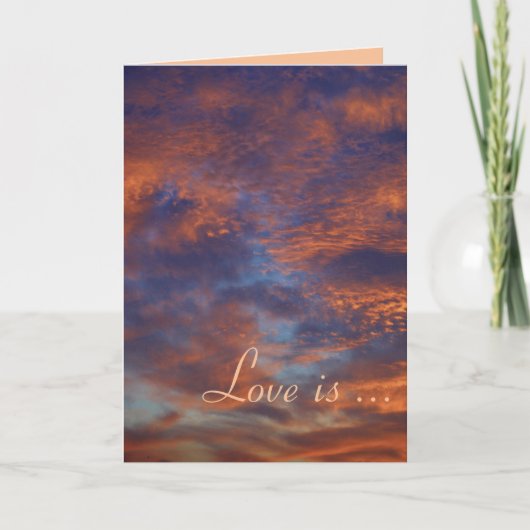 愛は忍耐強く、愛は親切である – カード – テンプレート (正面)