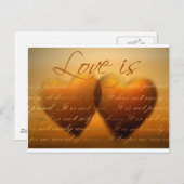 愛は忍耐強く、愛は親切です ポストカード (正面/裏面)