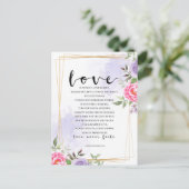 愛は忍耐強く、愛は親切です ポストカード (スタンド正面)