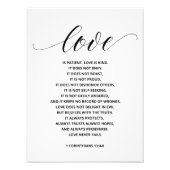 愛は忍耐強く、愛は親切で、1コリント13:4 フォトプリント            (正面)