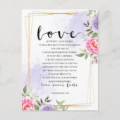 愛は忍耐強く、愛は親切はがき ポストカード (正面)