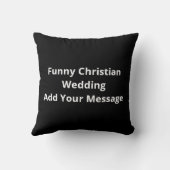 愛は忍耐強く、愛は親切 笑えるクリスチャンの結婚 クッション (裏面)