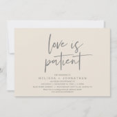 愛は忍耐強く、新しい日結婚付を変える 招待状 (正面)