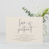 愛は忍耐強く、新しい日結婚付を変える 招待状 (スタンド正面)