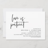 愛は忍耐強く、日結婚付を変える 招待状 (正面)