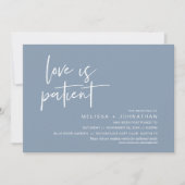 愛は忍耐強く、日結婚付を変える 招待状 (正面)