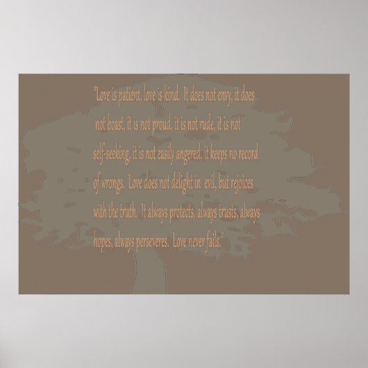 愛は忍耐強モダンく、ヴィンテージ ポスター (正面)