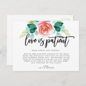 愛は忍耐強結婚く続く 案内ポストカード (正面/裏面)