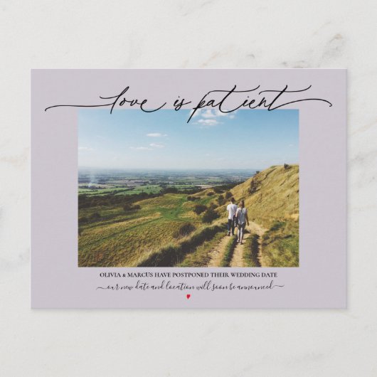 愛は忍耐結婚の涙にむせぶ梅 ポストカード (正面)