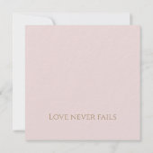 愛は忍耐 ウェディング延期のお知らせ 招待状 (裏面)