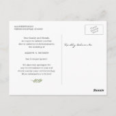 愛は忍耐 ウェディング 延期 おしゃれ ユーカリ ポストカード (裏面)