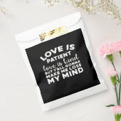 愛は忍耐 愛は親切 面白いクリスチャンの結婚 フェイバーバッグ (封をした状態)