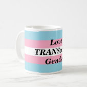 愛は性のマグを超越します コーヒーマグカップ (正面左)