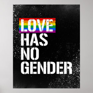愛は性別を持たない – - LGBTQ Rights - - ポスター