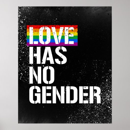 愛は性別を持たない – - LGBTQ Rights - - ポスター (正面)