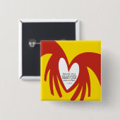 愛は恐れボタンを投げます 缶バッジ (正面&裏面)