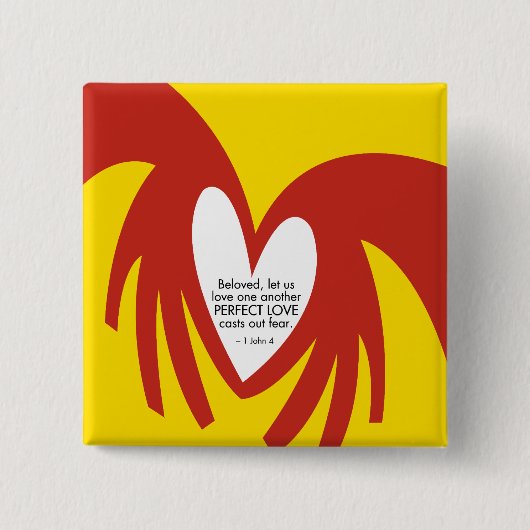 愛は恐れボタンを投げます 缶バッジ (正面)