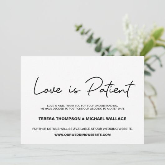 愛は患者さんの延期結婚になる計画の変更 招待状 (スタンド正面)
