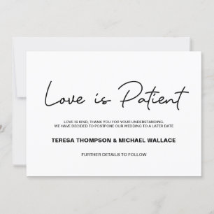 愛は患者さんの延期結婚になる計画の変更 招待状