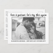 愛は患者の変更日BUDGET写真結婚の ポストカード (正面/裏面)