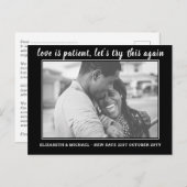 愛は患者の変更日BUDGET写真結婚の ポストカード (正面/裏面)