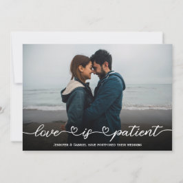 愛は患者の延期結婚写真カード 招待状
