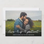 愛は患者の延期結婚写真カード 招待状 (正面)